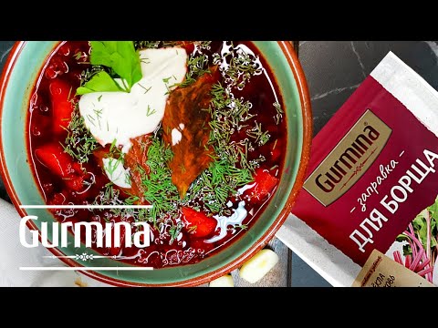 Рецепт классического борща c чесночными гренками из черного хлеба