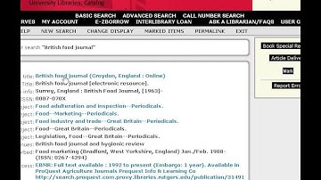 Finding Your Article on the Rutgers Library Database