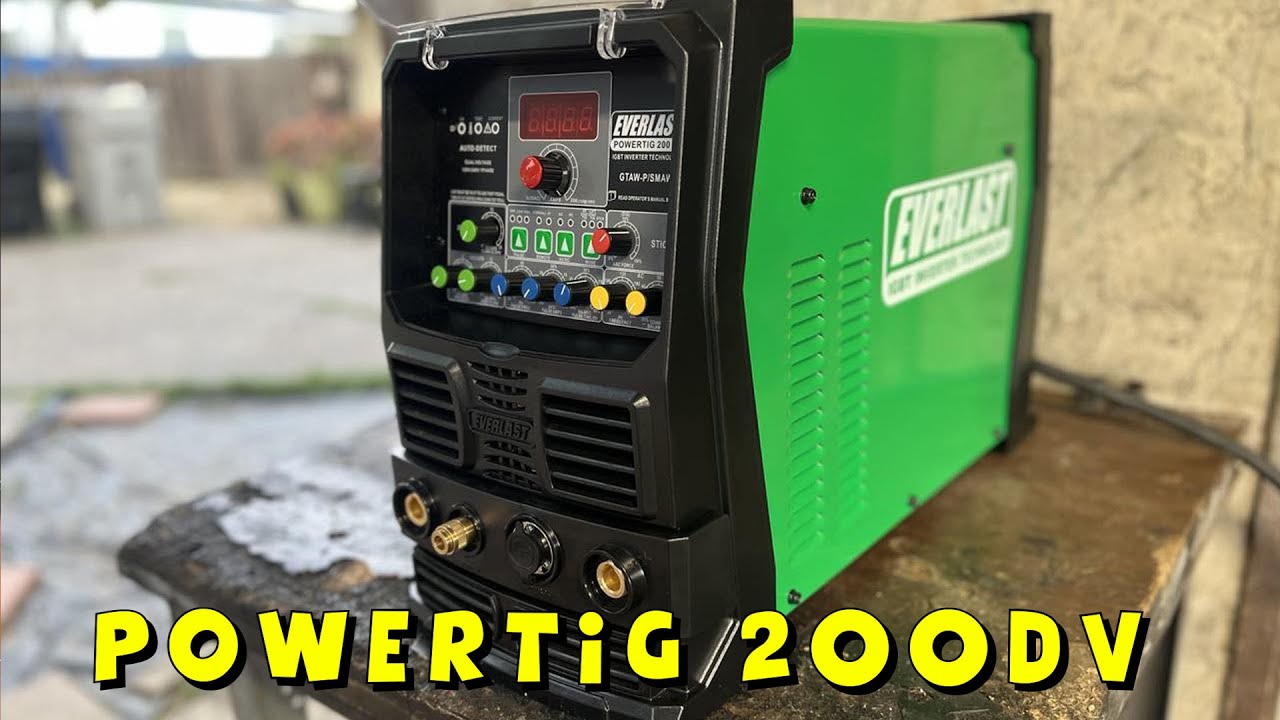 Máquina para soldar PowerTIG 200DV 2017 de Everlast, 200 A, voltaje dual de  110/220 V, CC y CA