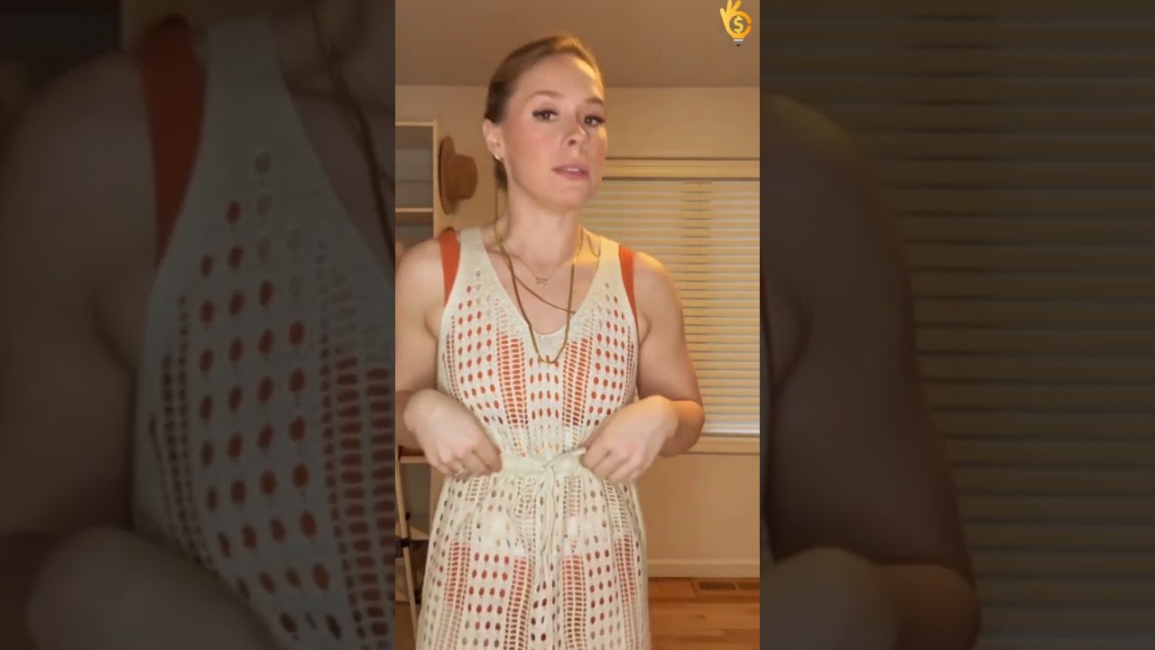 AI'MAGE Womens Crochet Cover Up Sleeveless Swimsuit Coverup Hollow Out Beach Dress