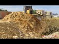 Bulldozer Jobs! Full Power Komatsu D41P Bulldozers Loading Soil & 25ton Dump Trucks