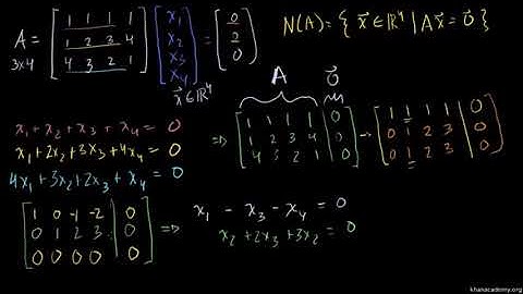 Espacio nulo 2  calculando el espacio nulo de una matriz