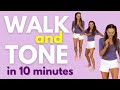 10 Minute Cardio Walk - Walk At Home - Low Impact Routine  - No Jumping and all Standing Moves