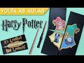 DIY MATERIAL ESCOLAR HARRY POTTER 2018 | Como fazer caderno Hogwarts, Caneta Varinha | Do Sofá