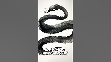 Easiest Snake Tutorial x Procreate 🐍  #DarkArt #SnakeArt #GothicArt #CreepyArt #tutorial #artshorts