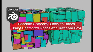 LIVENODING Cube Scatter Greebles Using Geometry Nodes and RandomFlow