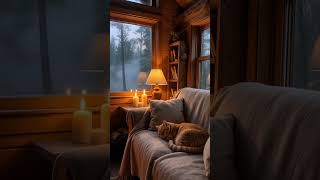 Peaceful cabin in the woods 💫🌲 #relax #rainoundforsleep #ambient #rain #ambientsounds #cabin