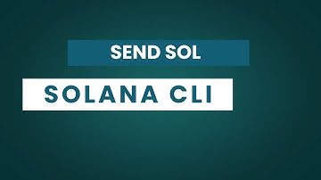 Send SOL with solana cli