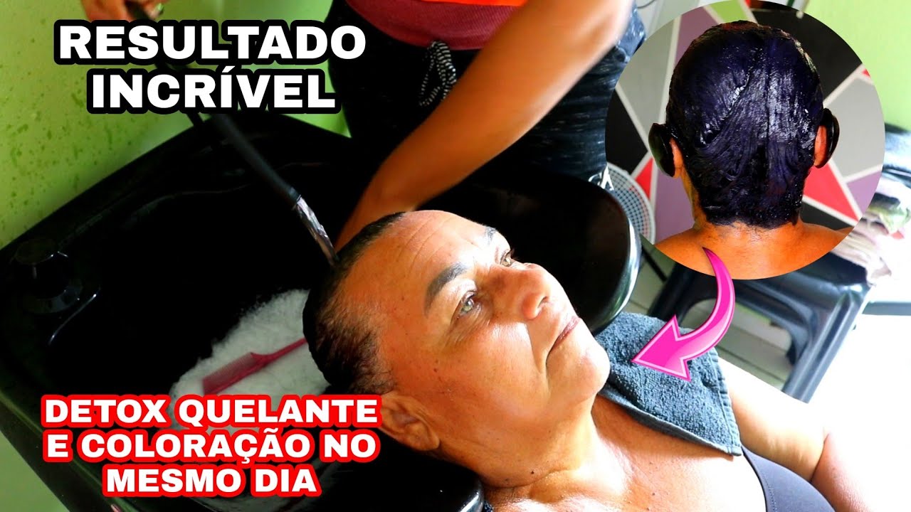 DETOX QUELANTE ANTES DA COLORAÇÃO- RESULTADO PERFEITO - PASSO A PASSO