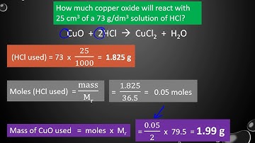 Mole calculations using one solution
