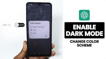 Enable Dark Mode in ChatGPT on Android/iPhone - Change Color Scheme