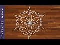 Simple rangoli with 7  x 4  dots   rangoli  kolam  usha kolangal