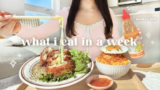 what i eat in a week in the new apartment 🍳 easy & realistic recipes, sushi tacos, starting a blog! by annika's leaf 183,341 views 3 months ago 25 minutes