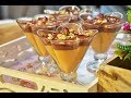 من اطيب والذ حلويات بارده طبقات توفي وشكولاته Pudding layers with toffee and chocolate flavor