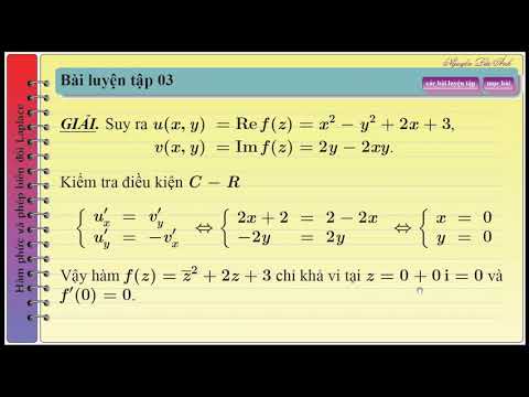 Video Hàm phức và phép biến đổi Laplace (Tuần 2) - youtube