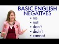 Negative Words in English: No, Not, Don’t, Didn’t