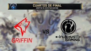 GRIFFIN VS INVICTUS GAMING  | WORLDS 2019 | CUARTOS DE FINAL - MAPA 1 | League of Legends