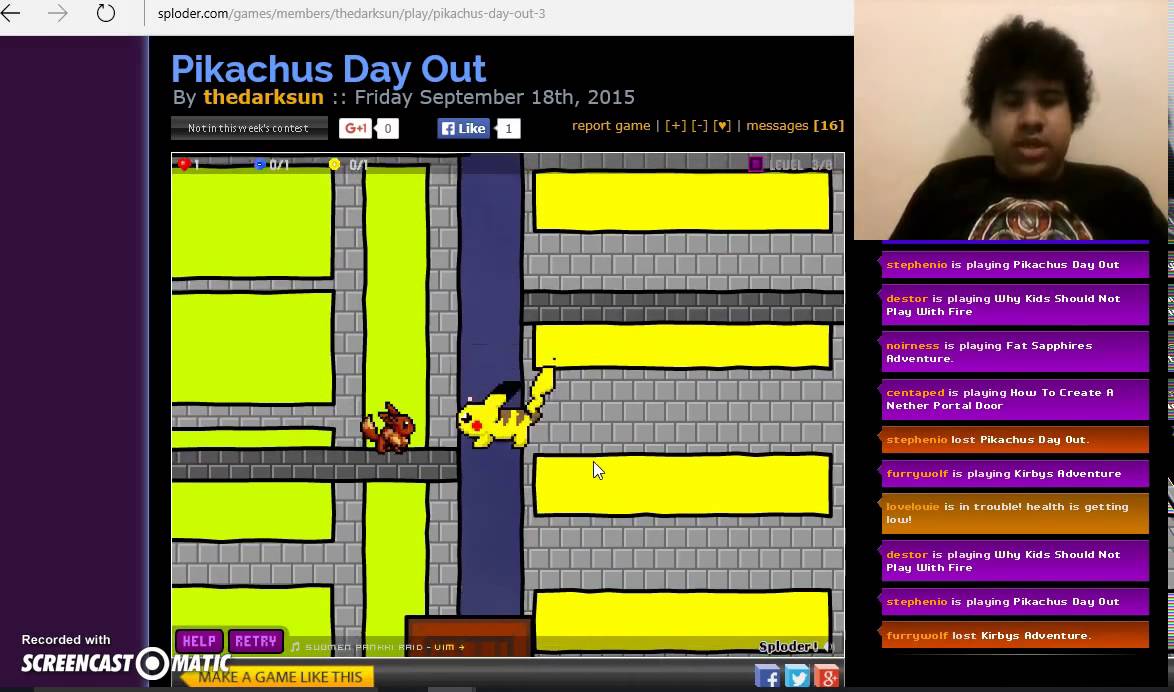 PIKACHU'S A BOSS - Pikachu's Day Out Sploder Playthrough - YouTube