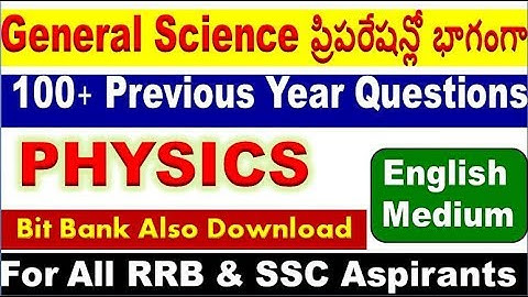 PHYSICS Previous Questions with answers for all RRB JE, NTPC, Level & SSC aspirants  by SRINIVASMech