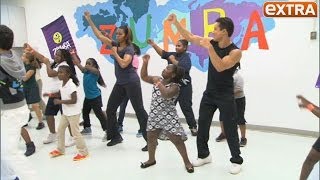 Michelle Obama and Mario Lopez Do the Zumba!