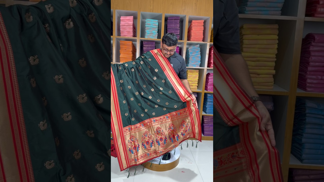 Traditional Paithani Kadiyal Border Saree