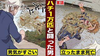 【実話】ハチ１万匹と闘った男。激しいバトルの末...立ったまま死亡。