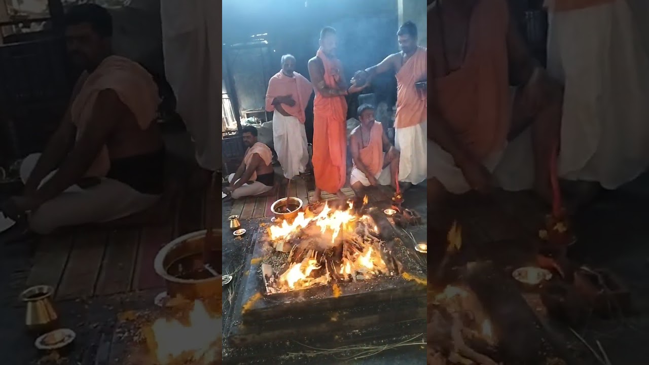 शिव नवरात्रि  नवम दिवस काशी के केदारश्वरगौरी हवनात्मक महारुद्र यज्ञ की झांकी।