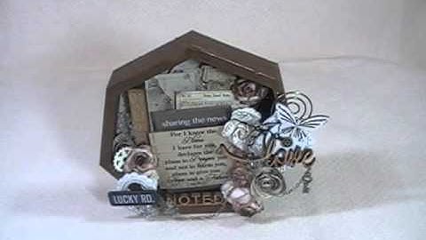 Mixed Media Altered Shabby Chic Shadow Box (GDT Project for Sacrafters)