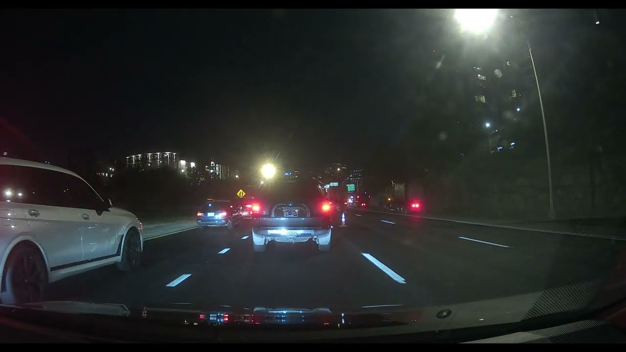 Drive Nashville Night Streets | Traffic Sounds | 5 Minute White