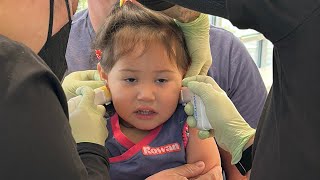 Got her first ears piercing @ Rowan Studio LV