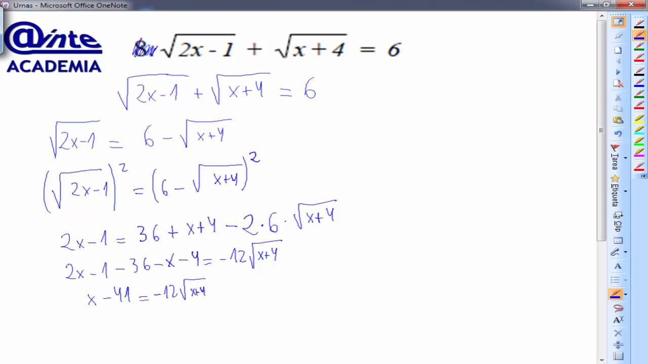 Ecuaciones Con Radicales 02 Matematicas 4 Eso Ainte Youtube