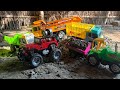 Heavy Duty 2 JCB Machine Loading 4 Big Trucks | Real Construction Simulation Toy