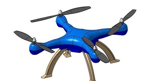 CAD Design Drone SolidWorks 2018 & NX 11 With Annotation