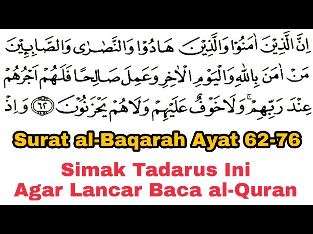 Tadarus Surat al-Baqarah Ayat 62-76, Pahami Panjang & Dengung Agar Lancar Baca al-Quran class=