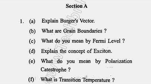 2014 MSc Physics 3rd Sem Material Science Question Paper