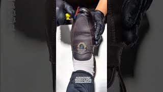 These shoes look really nice after being polished#Decompress#Cure#Artisan#Shoe shining#纳德