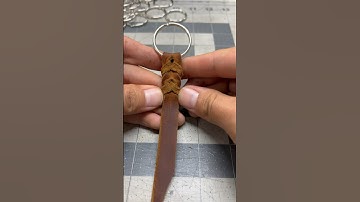 Leather Bleed Knot Keychain DIY
