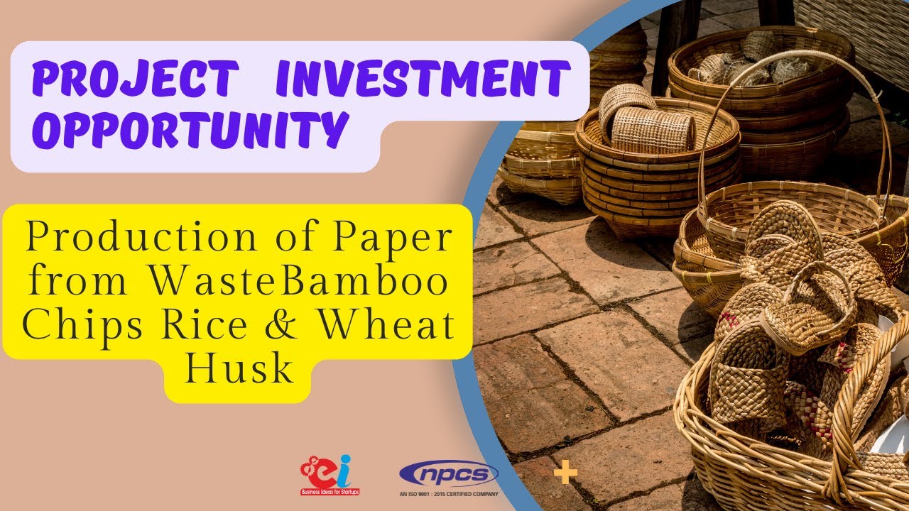 Project Investment Opportunity | Production of Paper from Waste | Bamboo Chips | Rice & Wheat Husk