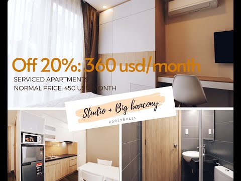 REALITY TOUR/ BRAND NEW Studio with big bancony 360$  - An Phu, Thao Dien / Enjoy weather in Vietnam | Foci