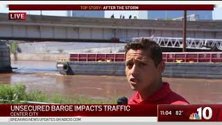 Flood Waters Send Runaway Barge Slamming Into Expressway Bridge | NBC10 Philadelphia