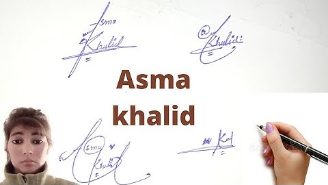 Asma khalid name signature in English#name  signature with arooj
