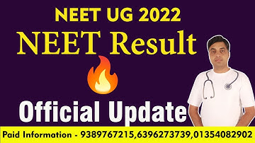 NEET 2022 Result Official Time Update | Chandrahas Sir