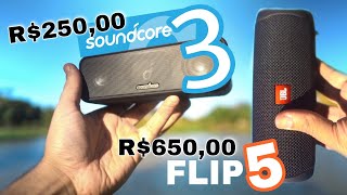 JBL - Flip 5 VS Anker - Soundcore 3 - Caixas PORTÁTEIS de verdade!