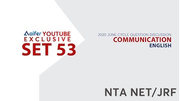 COMMUNICATION | Previous Year Questions Of UGC NTA NET June 2020 Examination | How to Crack | Set 53