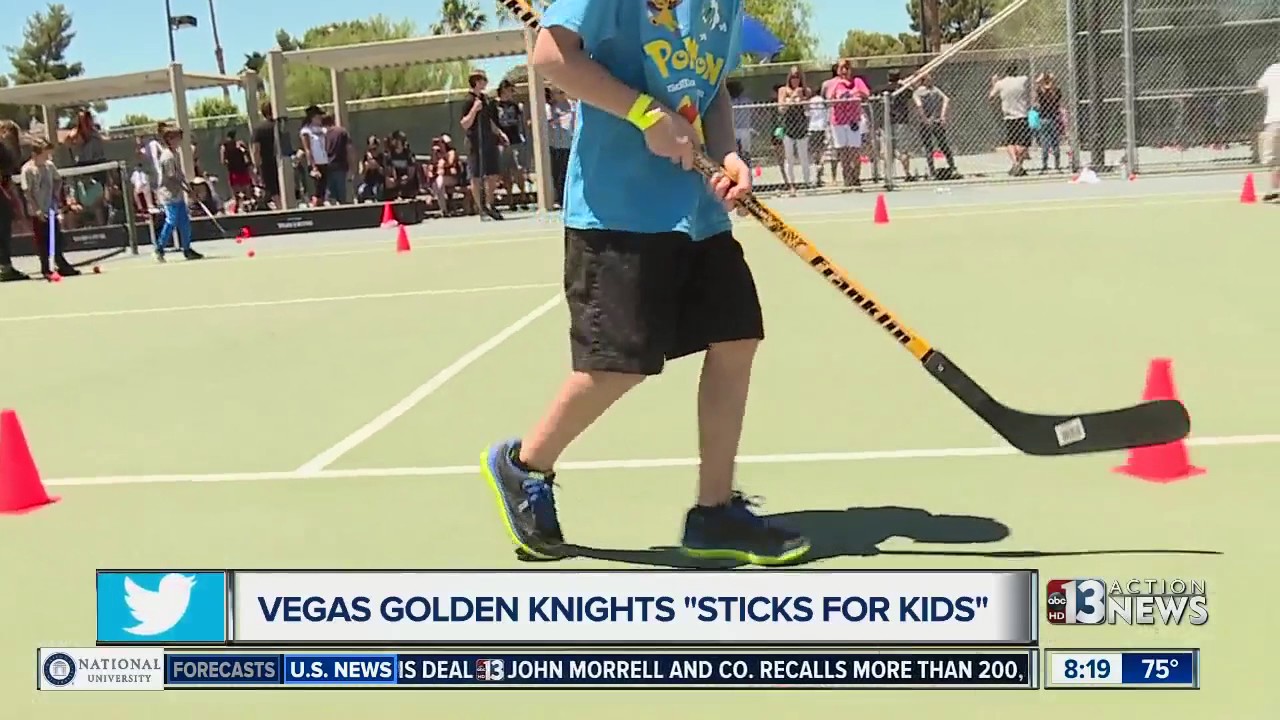Golden Knights 'Sticks for Kids' teaching kids hockey