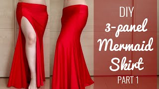 DIY 3 Panel Mermaid Skirt (Part 1) for Belly Dance, Ballroom, Prom, Bridal & daily wear!