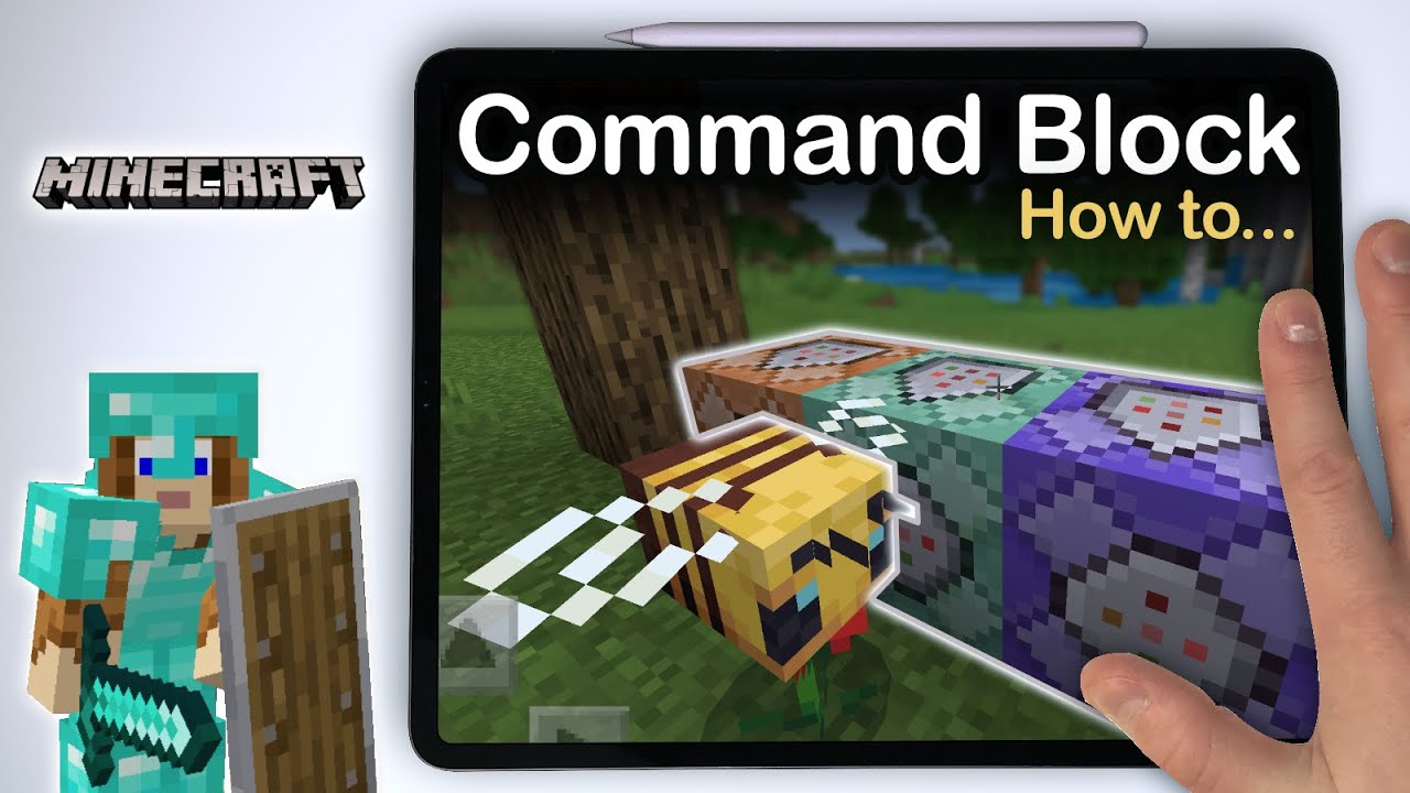 How to use Command Blocks in Minecraft PE / Bedrock (on iPad Pro