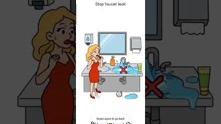 brain out level 2 Stop faucet leak walkthrough solution cross the level 2.