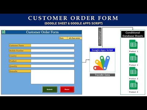 Automated Customer Order Form ( Google Sheet and Google Apps Script)