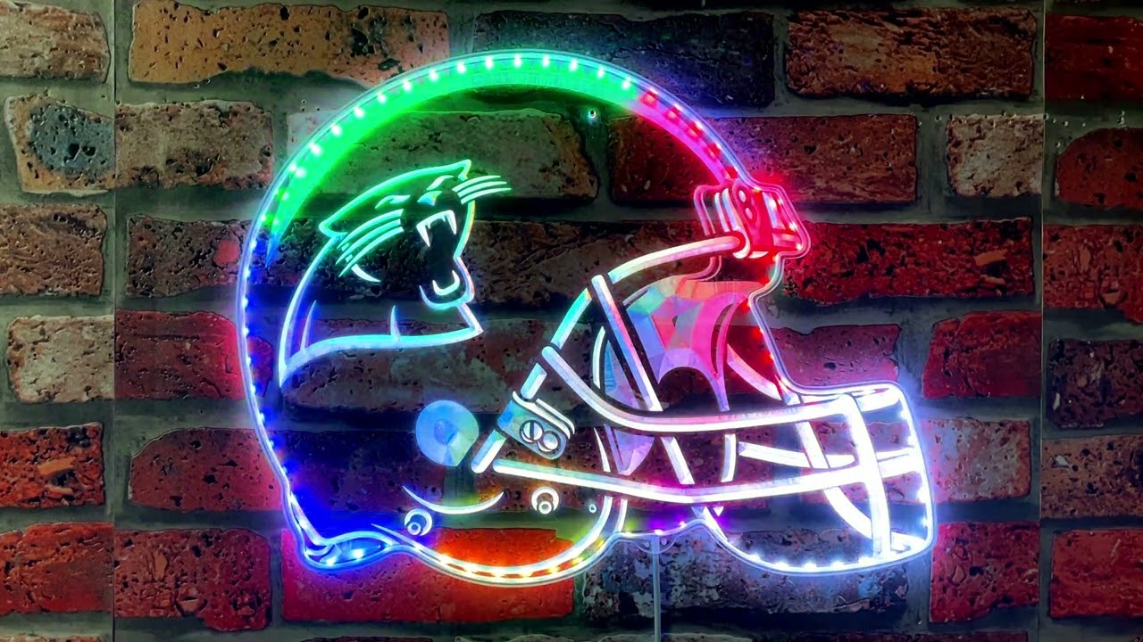NFL Carolina Panthers Sport Neon LED Sign with Dynamic RGB Colors